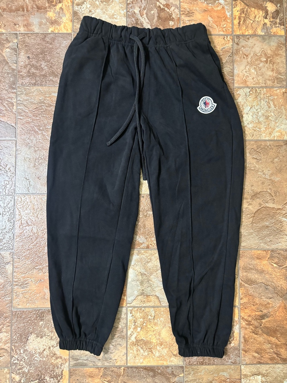 Moncler Black Drawstring Logo Joggers
